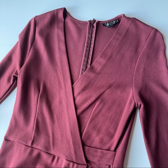 TOPSHOP WRAP STYLE DRESS WITH 3/4 SLEEVES - Picture 5 of 17